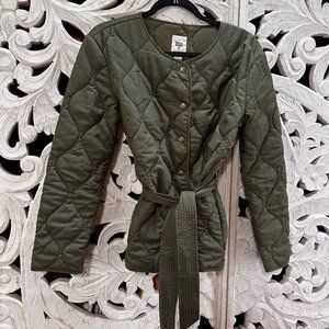 Billabong Olive Green Quilted Liner Jacket